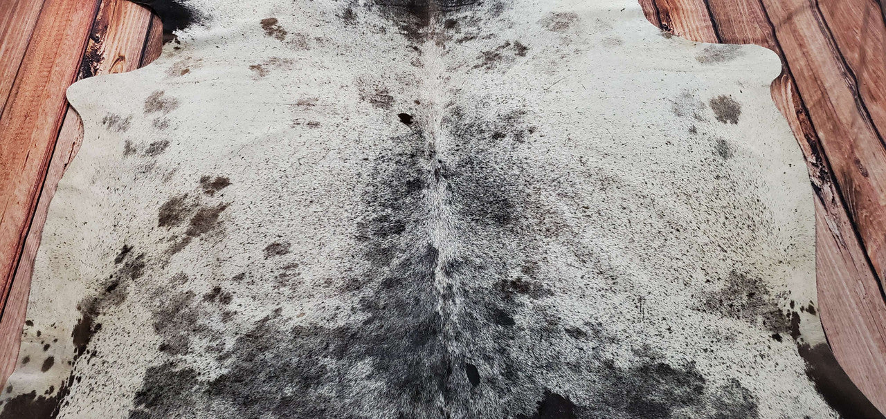 New Speckled Cowhide Rug 7.9ft x 6.7ft