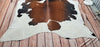 Natural Genuine Dark Brown Cowhide Rug 7.3ft x 6.3ft