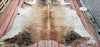 Natural Tan Grey Cowhide Rug 8ft x 7.2ft