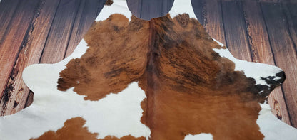Cowhide Rug Extra Large Tricolor 7.5ft x 7ft