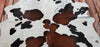 Extra Large Cowhide Rug Speckled Tricolor 7.6ft x 6.5ft