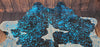 Turquoise Metallic Cowhide Rug 7.3ft x 7ft