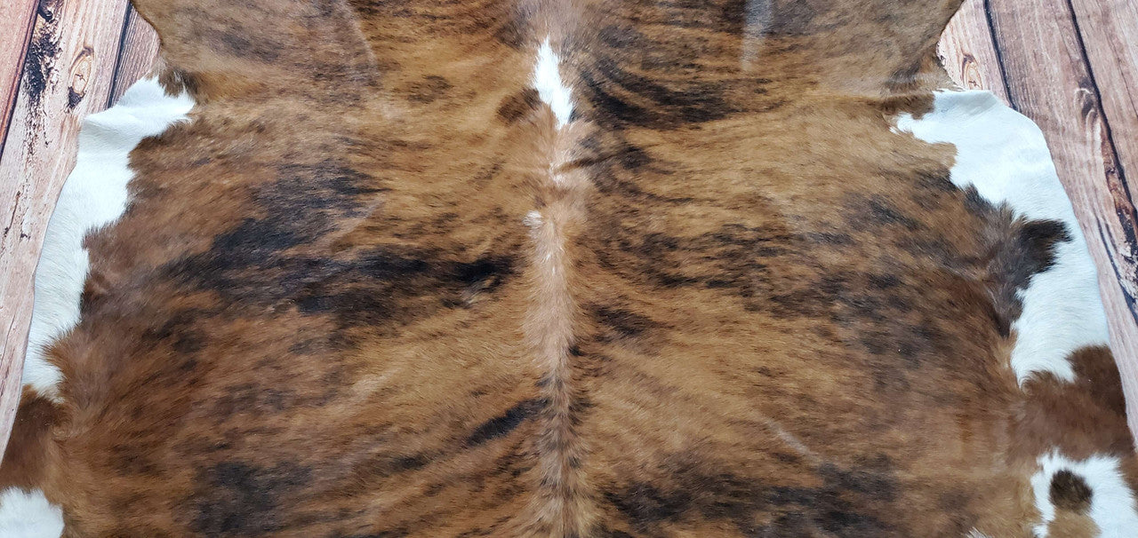 Small Cowhide Rug Tricolor 6.4ft x 6.2ft