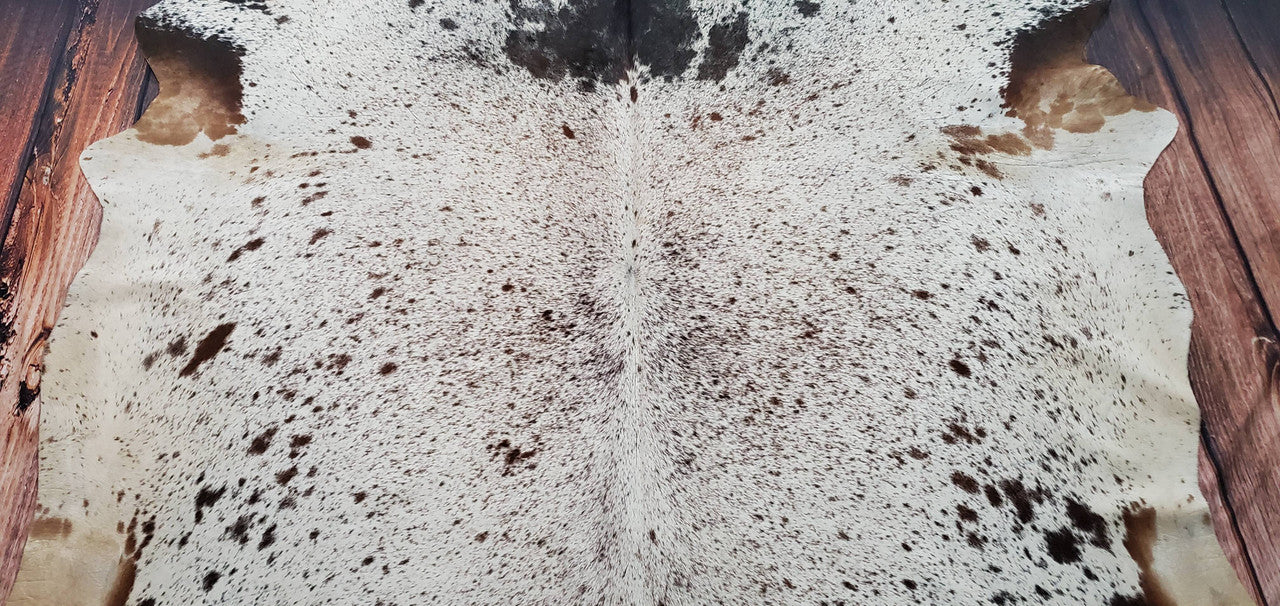 Exotic Speckled Cowhide Rug 7.1ft X 6.8ft