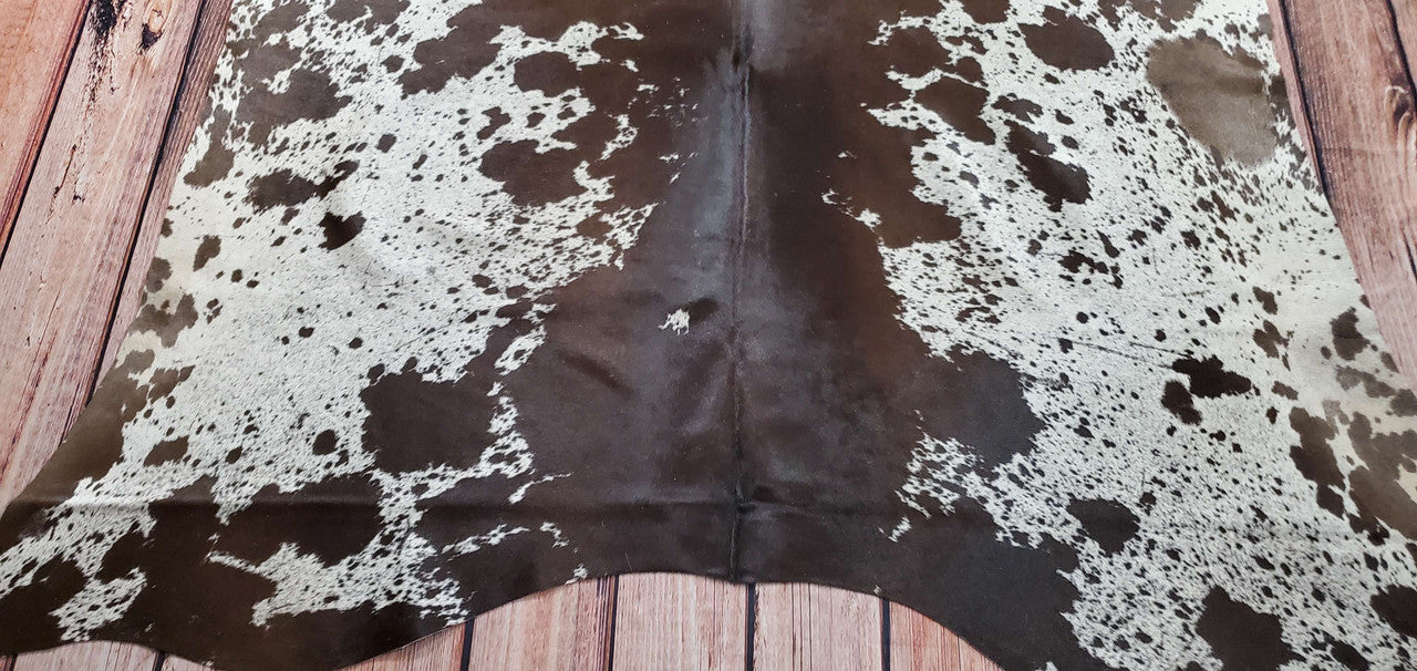 tricolor chocolate cowhide rug 6.4ft x 6ft