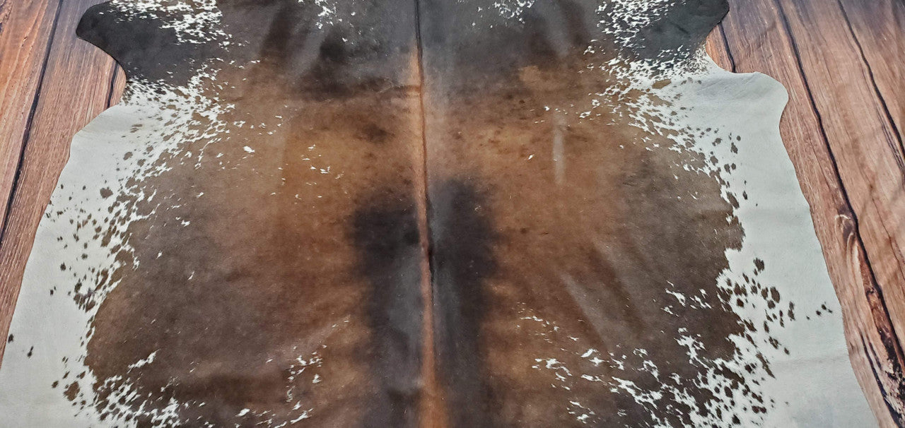 Chocolate Cowhide Rug 6.4ft x 6.1ft