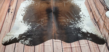 Chocolate Cowhide Rug 6.4ft x 6.1ft