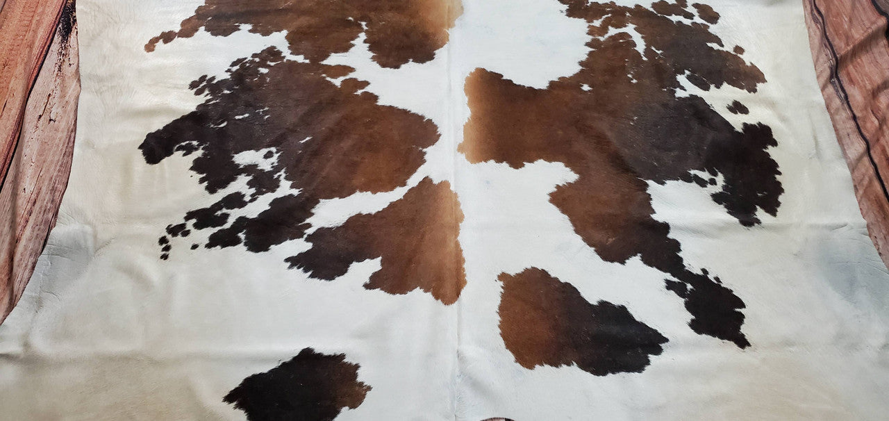 Tri color cowhide Rug Large Brazilian 8.3ft x 6.6ft