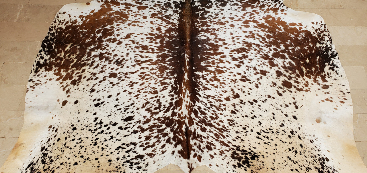 Small Cowhide Rug Salt Pepper 6ft x 6ft