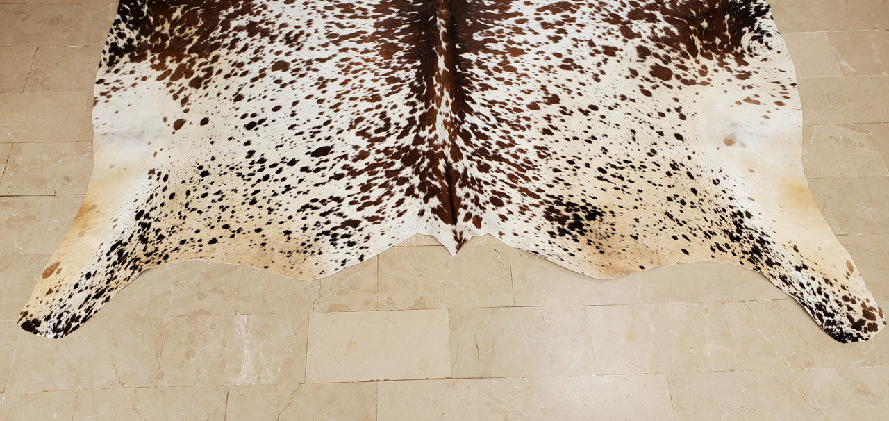 Small Cowhide Rug Salt Pepper 6ft x 6ft