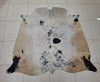 Small Real Natural Cowhide Rug Black White 4.5ft x 5ft