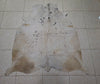 Small Natural Grey White Cowhide Rug 5ft x 5ft