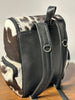 Black White Cow Hide Fur Backpack