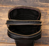 Cowhide leather crossbody chest sling bag