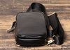 Cowhide leather crossbody chest sling bag
