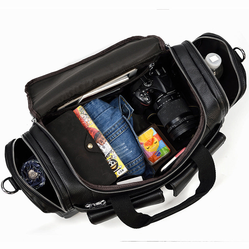 Genuine Real Leather Duffel Bag for Travel