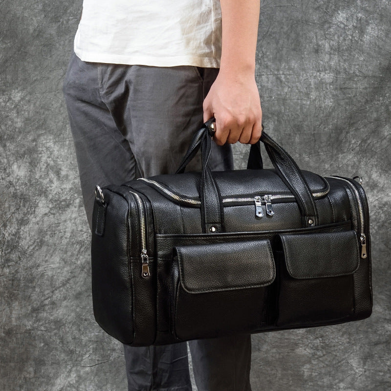 Genuine Real Leather Duffel Bag for Travel