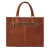Men crazy horse leather laptop briefcase