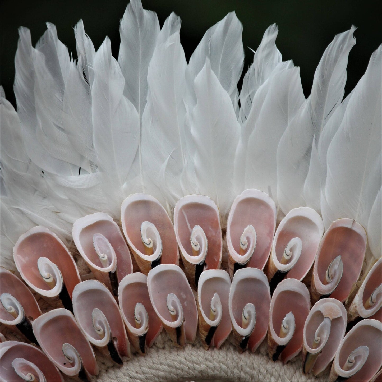 Boho Feather and Sea Shell Mirror