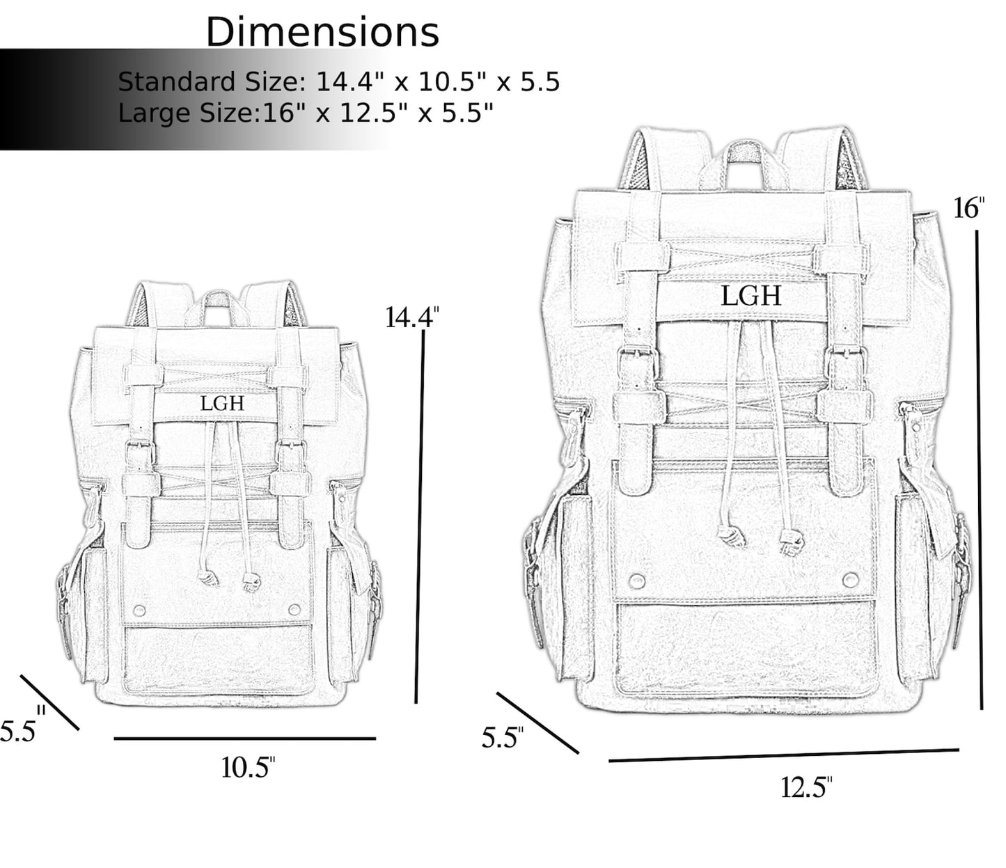 Brown leather laptop backpack