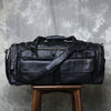 Vintage leather weekender duffel bag for men
