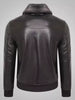 leather biker jacket with fur collar mens