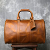 Leather duffel bag for men travel overnight