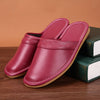 Closed Toe Slippers for Women in Genuine Cowhide Leather