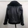 women aviator leather bomber jacket