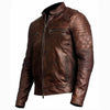 classic motorcycle brown leather jacket