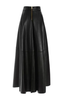 Black Genuine Leather Maxi Skirt