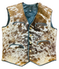 Speckled Brown White Cowhide Vest