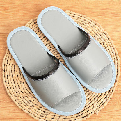 Open Toe Slippers for Women in Genuine Cowhide Leather