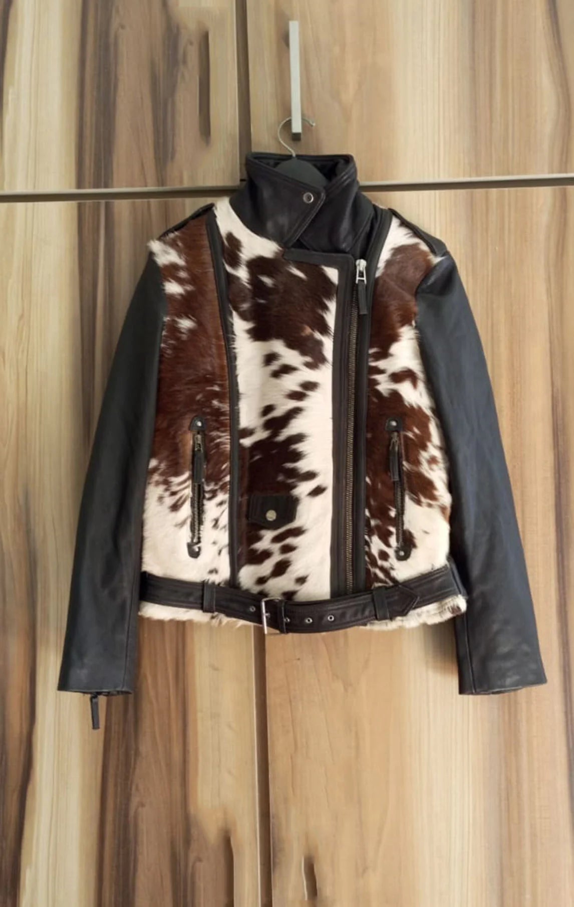 Women's Hair On Cowhide Fur Jacket