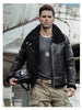 men's shearling aviator leather jacket