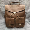 Crazy horse leather laptop backpack