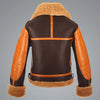 mens leather aviator shearling bomber