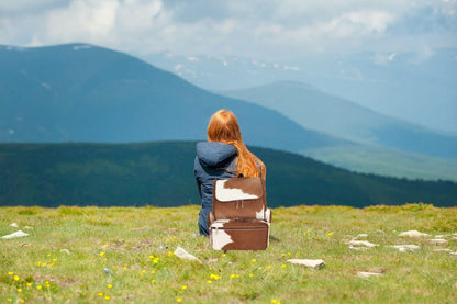 Natural Brown White Cowhide Backpack