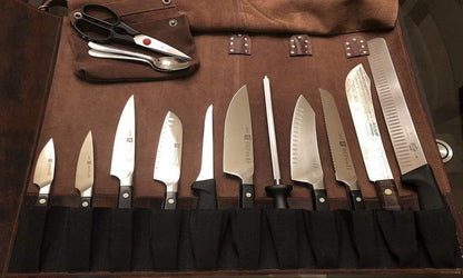 leather Chefs Knife Roll