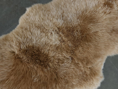 Large Taupe Sheepskin Rug Double Pelt