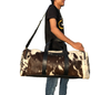 Large Cowhide Duffel Bag Black White