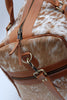 Cowhide Duffel Bag Brown White