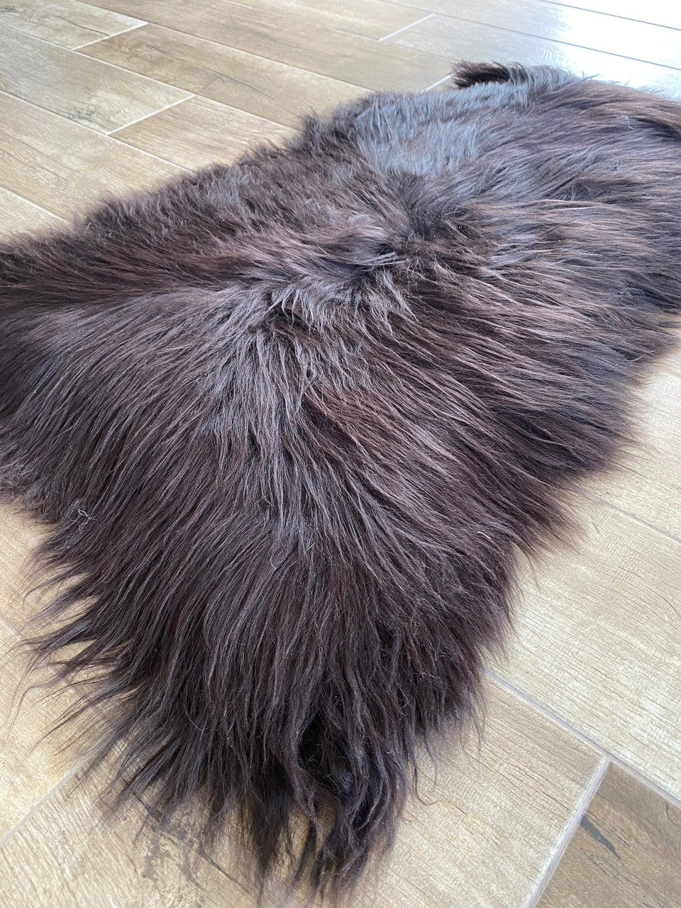 Dark Brown Sheepskin Rug