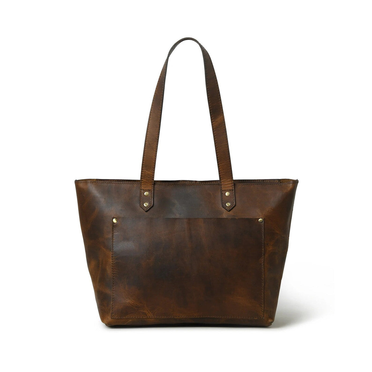 Genuine Leather Market Tote Bag