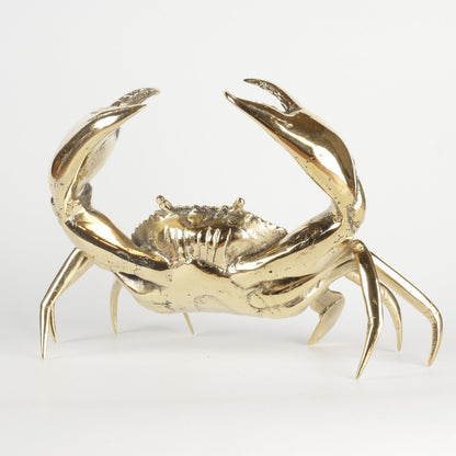 Brass Crab Statue Table Decor