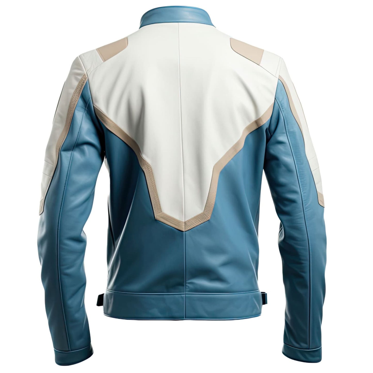 mens leather jackets Blue White