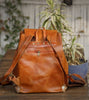 Brown White Cowhide Office Backpack