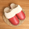 Women's Fur Lined Slippers in Genuine Leather