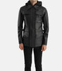 Black Leather Long Jacket For Men