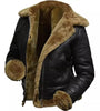 leather jacket with fur collar women